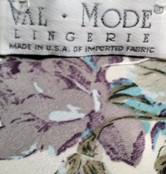 Val Mode Vintage 80's Floral Chemise /Nightie   Size OS - Picture 7 of 7